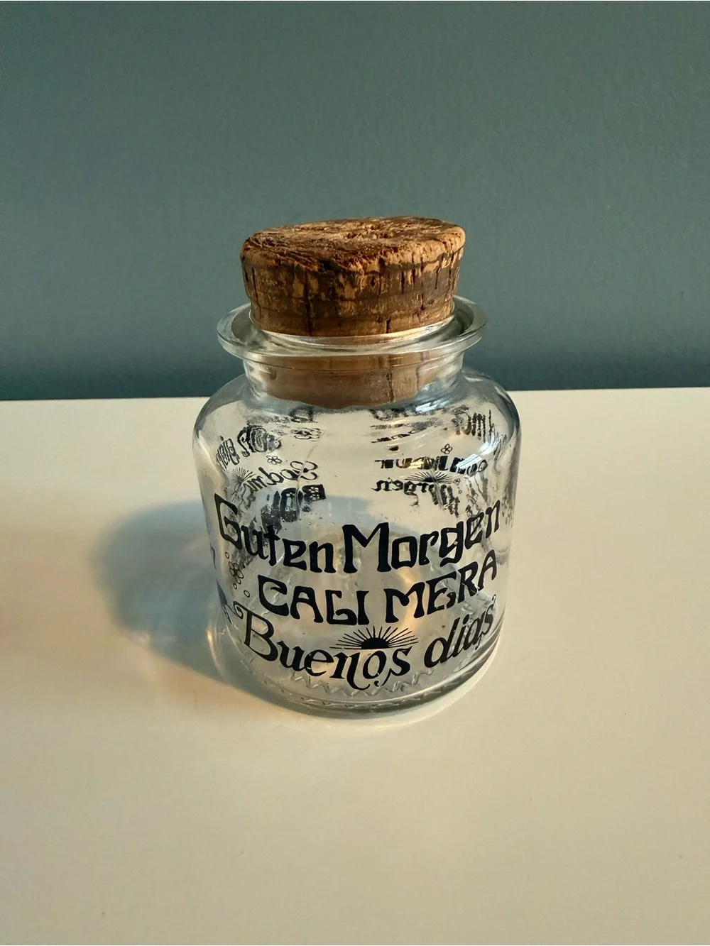 Wheaton Glass Company Vintage 70’s Glass Jar with Cork Stopper
